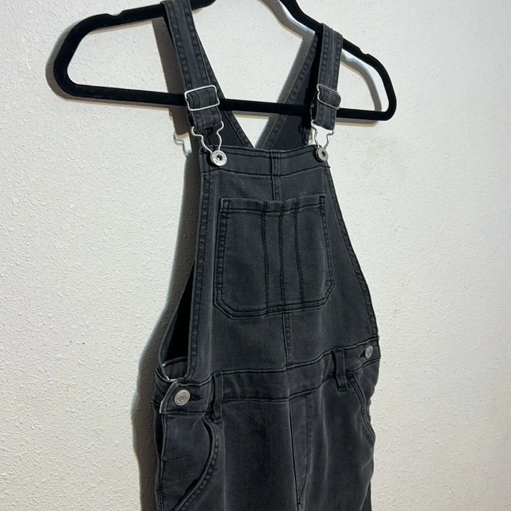 OshKosh Black Wash Kids Denim Overalls Size 10